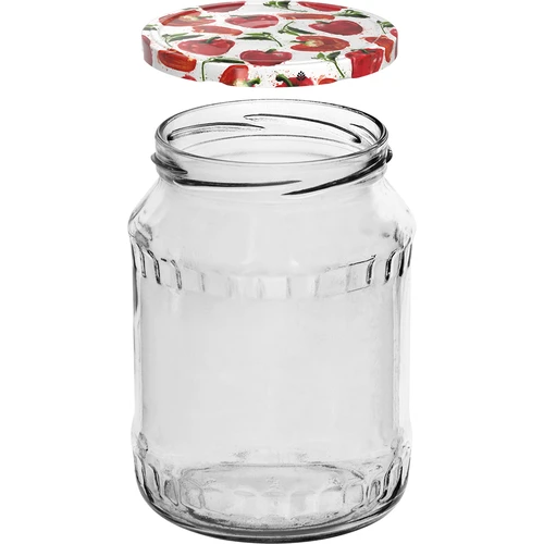 Barattolo TO 720 ml con coperchio colorato fi 82/6 - 6 pezzi - 3