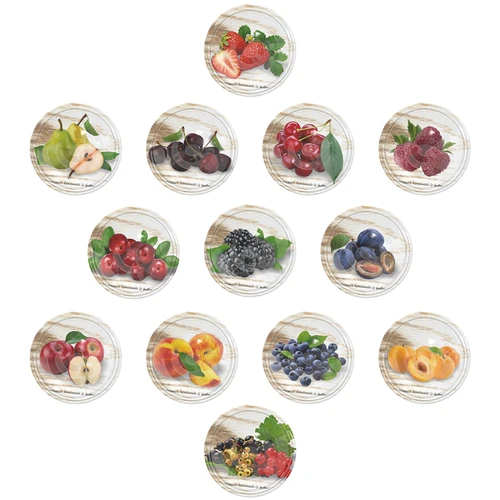Barattolo TO 720 ml con coperchio colorato fi 82/6 - 6 pezzi - 13