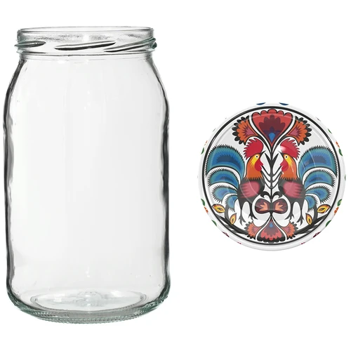 Barattolo TO 900 ml con coperchio colorato fi82/6 - 6 pezzi - 9