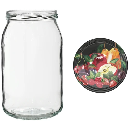 Barattolo TO 900 ml con coperchio colorato fi82/6 - 6 pezzi - 11