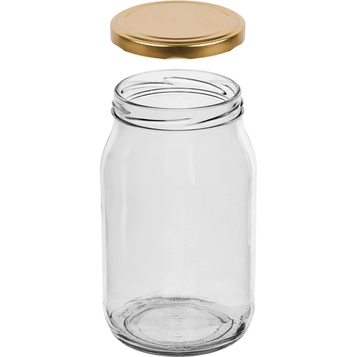 Barattolo TO 900 ml con coperchio dorato fi 82/6 - 6 pezzi. - 4