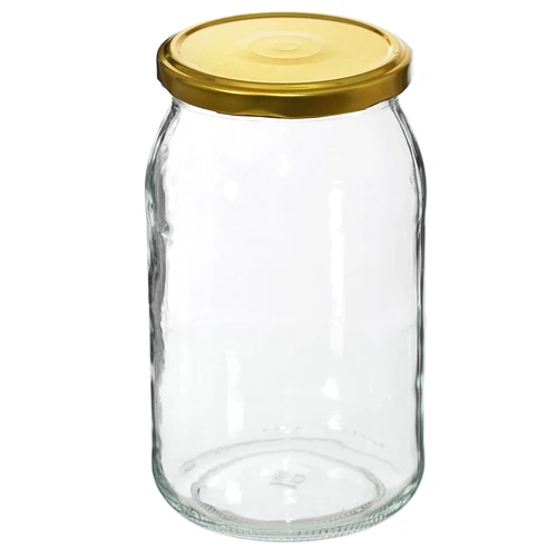 Barattolo TO 900 ml con coperchio dorato fi 82/6 - 6 pezzi. - 3