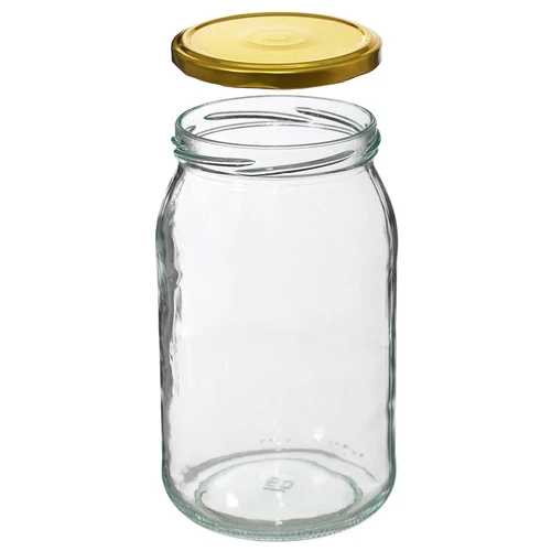 Barattolo TO 900 ml con coperchio dorato fi 82/6 - 6 pezzi. - 5