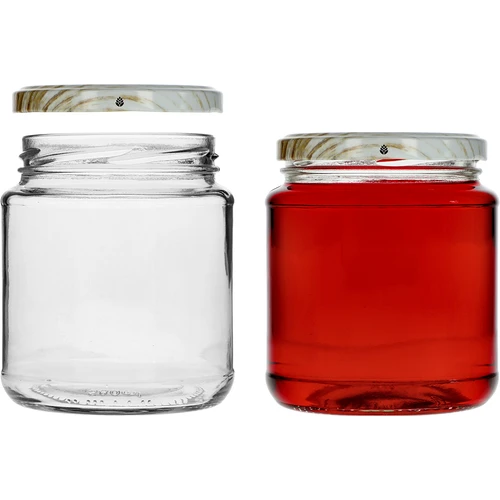 Barattolo TO, cicciotto 580ml con coperchio colorato fi82/6, 6 pezzi - 4