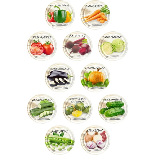 Barattolo TO panciuto 580 ml con tappo colorato fi82/6, 6 pezzi - 5