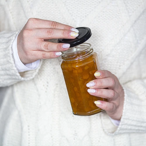 Barattolo twist-off 385 ml con capsula nera Ø 63, set da 6 pezzi - 8