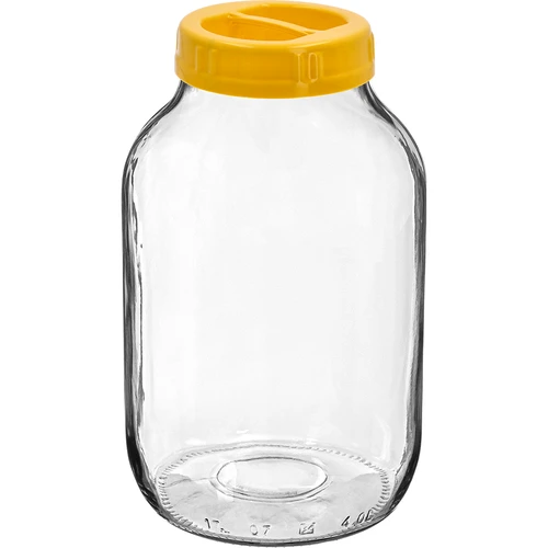 Barattolo twist-off 4 L e tappo in plastica Ø 100 con manico