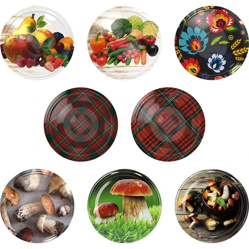 Barattolo twist-off 500 ml "Anfora rovesciata" con coperchio colorato Ø 82/6, 6 pz. - 9