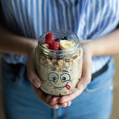 Barattolo twist-off 580 ml con stampa faccina e capsula Ø82/6 - set da 3 pezzi - 8