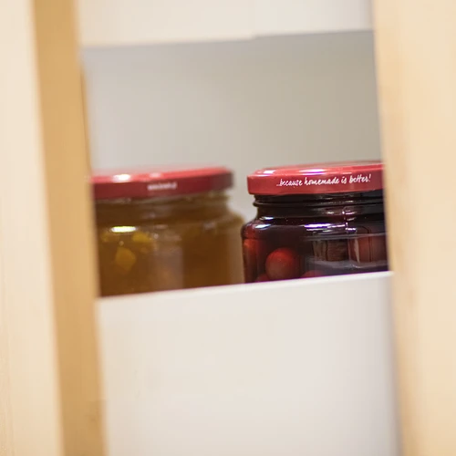 Barattolo twist-off "Grubasek" 580 ml con capsula bordeaux fi82/6, 6 pezzi - 7