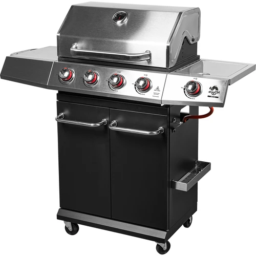 Barbecue a gas dragON BBQ101, 11,7 kW, nero e argento