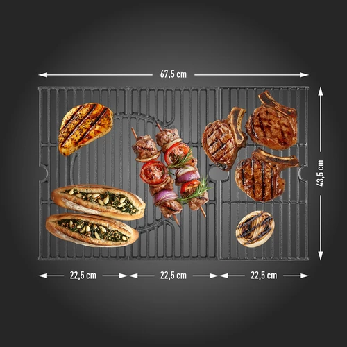 Barbecue a gas dragON BBQ201, 18,8 kW, argento - 9