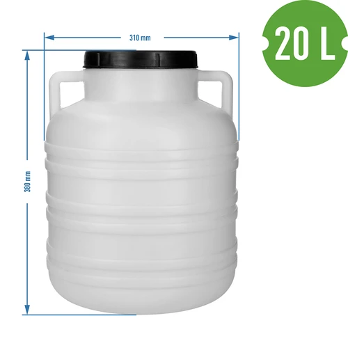 Barile Kiszonka 20 L - bianco, con maniglie - 8