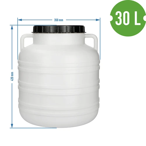 Barile per Sottaceti 30L - bianco, maniglie - 8