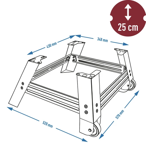 Base mobile per l'affumicatore dragON 330275 - 6