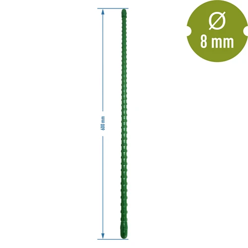 Bastone in acciaio rivestito in PE 0,6 m x 8 mm - 2