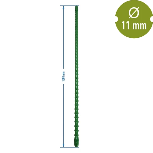 Bastone in acciaio rivestito in PE 1,5 m x 11 mm - 2