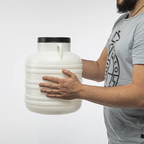 Barile per fermentazione 20 L - bianco, con manici - 9