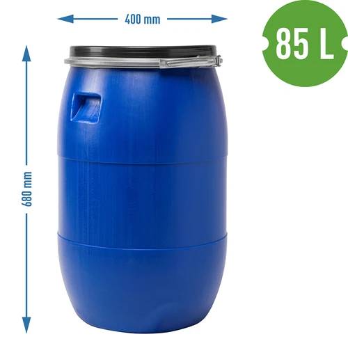 Botte per cavoli 85 L, con cerchio di pressione, blu, Sterk - 9