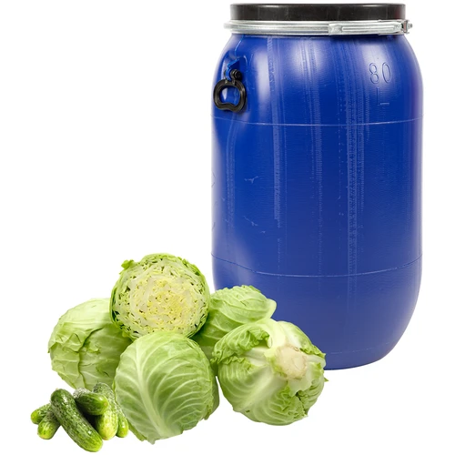Botte per cavolo, cetrioli 80 L, blu con cerchio - 4