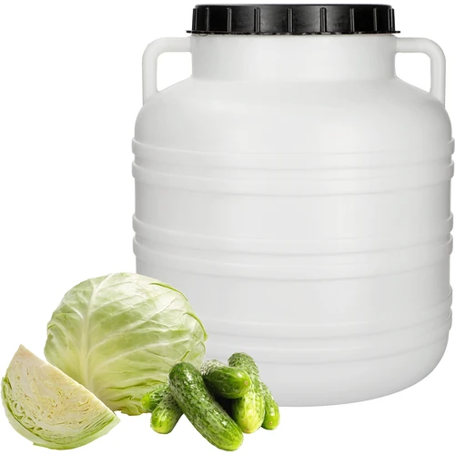 Botte per fermentazione 30L - bianca, con maniglie - 4