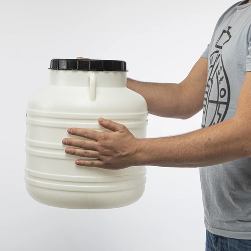 Botte per fermentazione 30L - bianca, con maniglie - 9