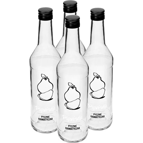 Bottiglia 0,5 L con tappo a vite e stampa Pigwówka - 4 pezzi - 2