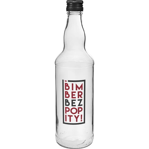 Bottiglia 0,5 L con tappo e stampa a 2 colori Bimber Senza Accompagnamento - 4 pezzi - 3