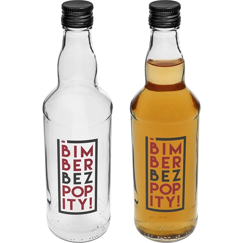 Bottiglia 0,5 L con tappo e stampa a 2 colori Bimber Senza Accompagnamento - 4 pezzi - 7