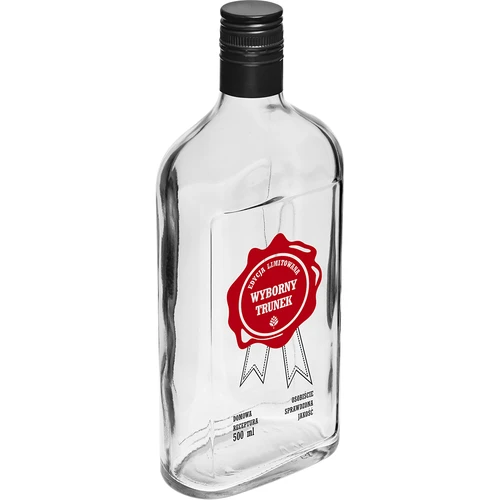 Bottiglia 0,5 L con tappo e stampa a 2 colori Wyborny Trunek - 4 pezzi - 4