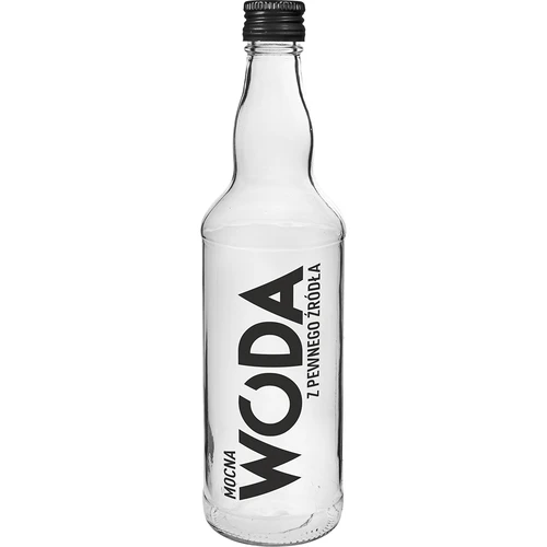 Bottiglia 0,5 L con tappo e stampa Acqua Forte - 2