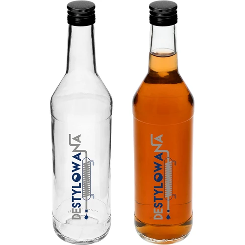 Bottiglia 0,5 L con tappo e stampa Distillata - 4 pezzi - 4