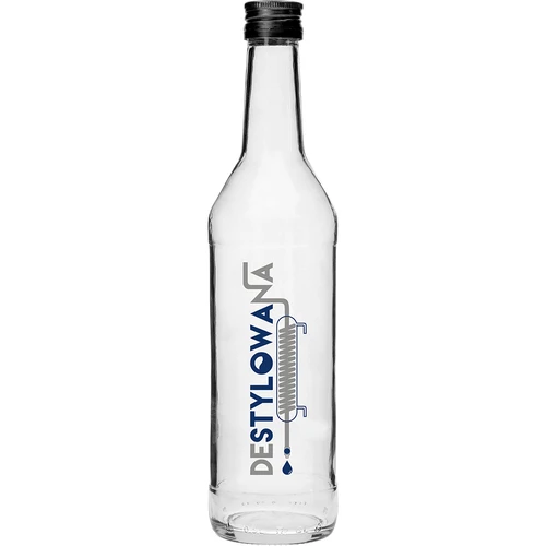 Bottiglia 0,5 L con tappo e stampa Distillata - 4 pezzi - 5