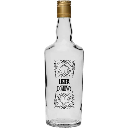 Bottiglia 0,5 L con tappo e stampa Liquore fatto in casa - 4 pezzi - 3