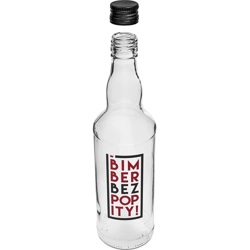 Bottiglia 500 ml con tappo a vite e stampa bicolore 'Bimber Bez Popity' - 4 pezzi - 4