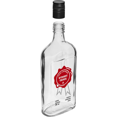 Bottiglia 500 ml con tappo a vite e stampa bicolore Wyborny Trunek - 4 pz. - 5