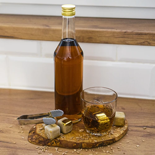 Bottiglia 500 ml per vodka dritta con tappi - 8 pezzi - 8