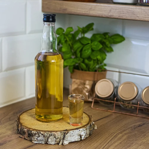 Bottiglia da 500 ml per vodka, con tappo a vite nero, 6 pezzi. - 6