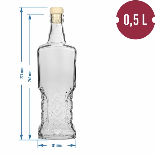 Bottiglia da Credenza 0,5 L con tappo - 5