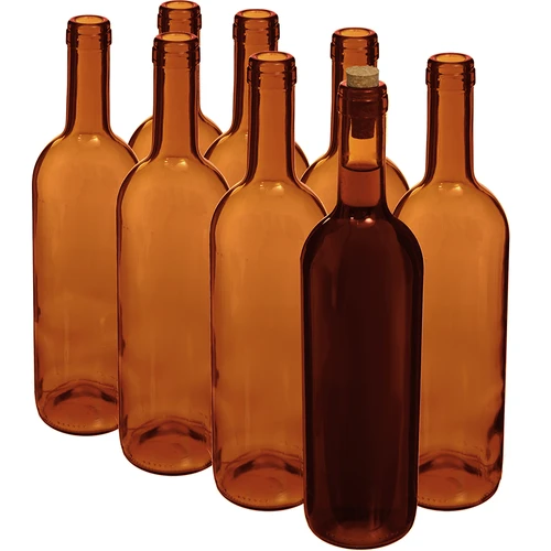Bottiglia da vino 750 ml ambrata - confezione da 8 pz. - 2