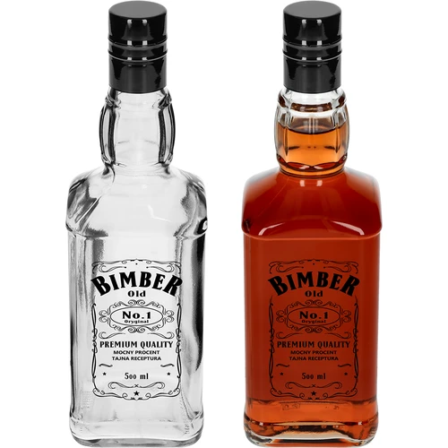 Bottiglia Daniels 500 ml con tappo a vite, stampa “Bimber OLD”, 1 pz. - 3