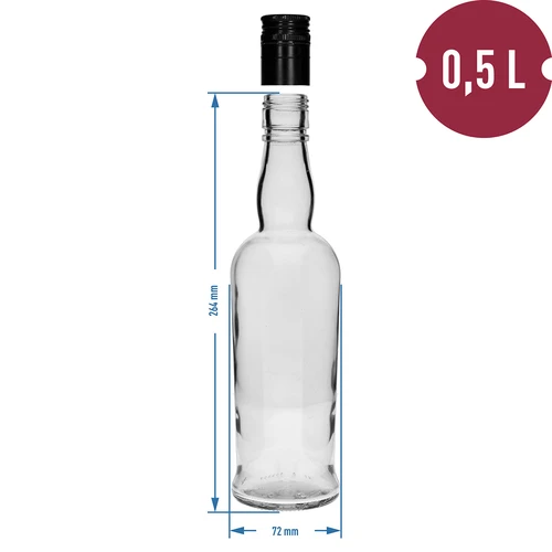 Bottiglia del Capitano 500 ml con tappo a vite - 6 pz - 5