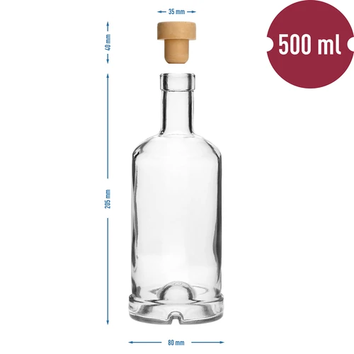 Bottiglia Gabinetowa 500 ml con tappo - 6