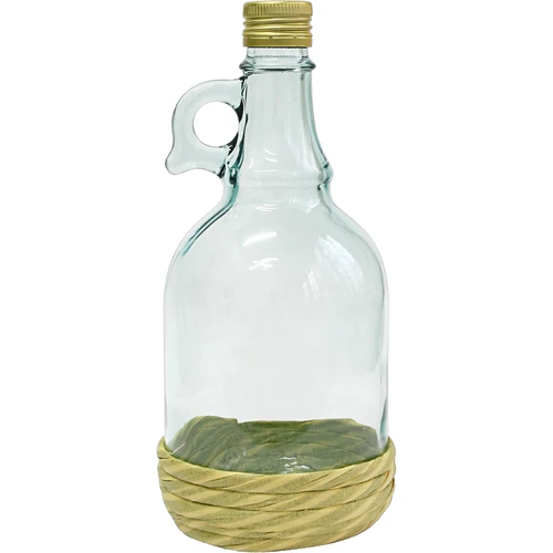 Bottiglia Gallone 1L con intreccio, con tappo  - 1 