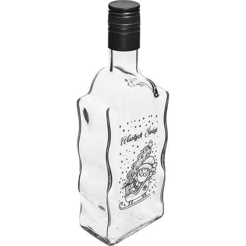 Bottiglia Klasztorna 500 ml con tappo, stampa 'Babbo Natale', 1 pz.