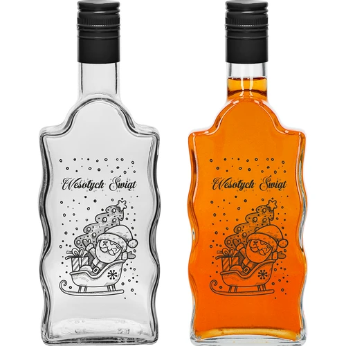 Bottiglia Klasztorna 500 ml con tappo, stampa 'Babbo Natale', 1 pz. - 2