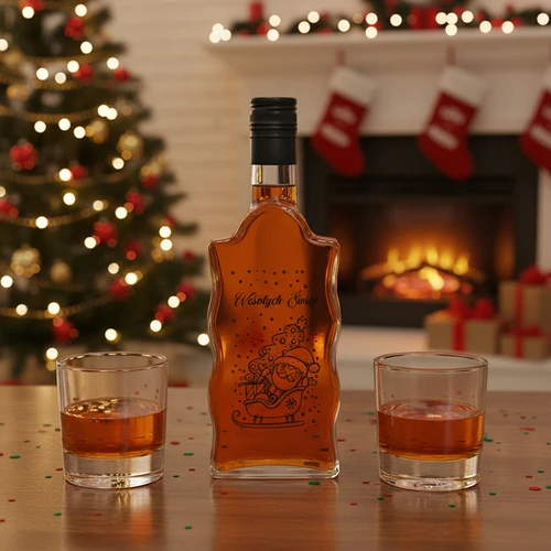 Bottiglia Klasztorna 500 ml con tappo, stampa 'Babbo Natale', 1 pz. - 6