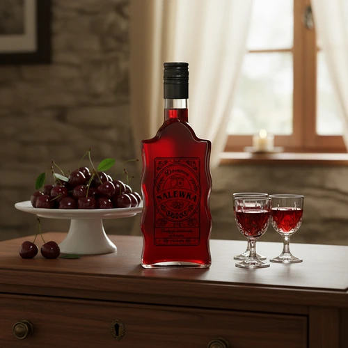 Bottiglia Klasztorna 500 ml con tappo a vite, stampa "Nalewka", 1 pz. - 6