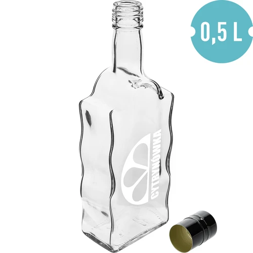 Bottiglia Klasztorna 500 ml con tappo a vite e stampa “Cytrynówka” modello 2 - 2