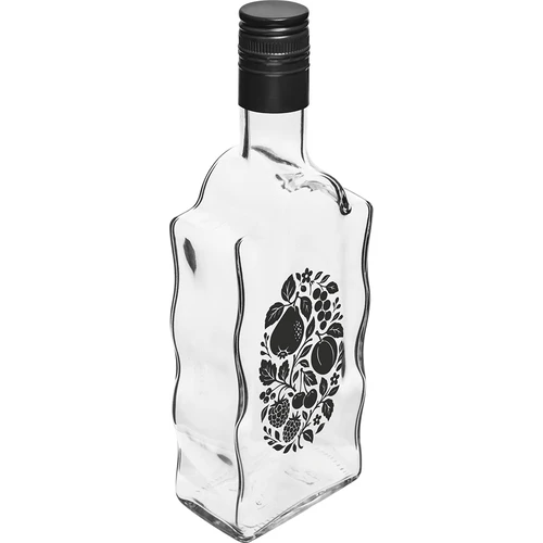 Bottiglia Klasztorna 500 ml con tappo a vite e stampa “Frutti” modello 1